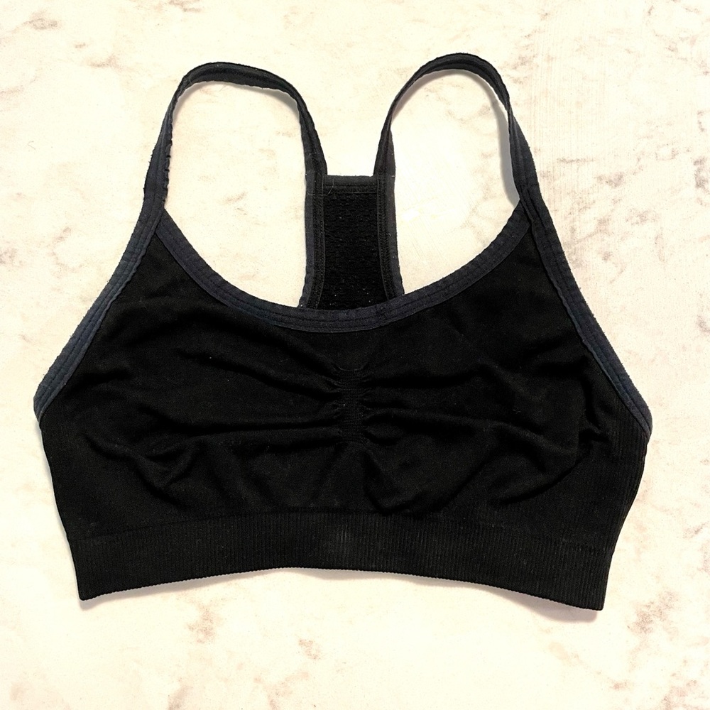 zella black sports bra - xs